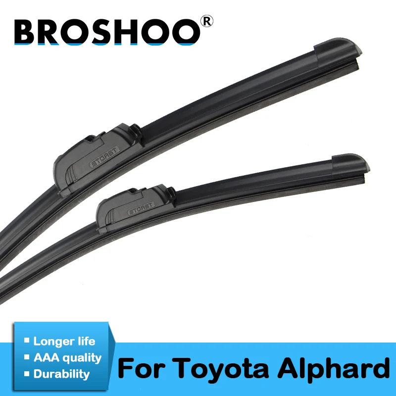 Щетки стеклоочистителя BROSHOO из натурального каучука для Toyota Alphard MK2 2008 2009 2010 2011 2012