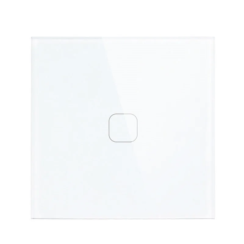 Esooli EU Stanard Touch Switch Crystal Glass Panel 1 Gang 1 Way Touch Switch, EU Light Wall Touch Screen Switch,AC 170-250V - Цвет: 1 Gang 1 Way White