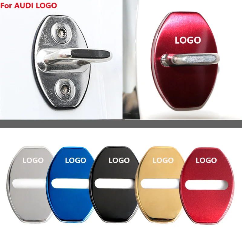 

Auto Door lock cover For audi logo door lock cover door lock protection Car door lock caps 4PCS