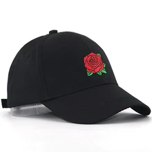 Бейсбольная Кепка с вышивкой розы для женщин, хлопковые регулируемые модные шляпы для папы на лето и весну, Панама, хип-хоп кепки, Прямая поставка