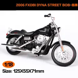 Maisto 1:18 Harley Davidson 2006FXDBI Dyna Street Bob мотоцикл металлическая модель игрушки для детей подарок на день рождения Коллекция игрушек