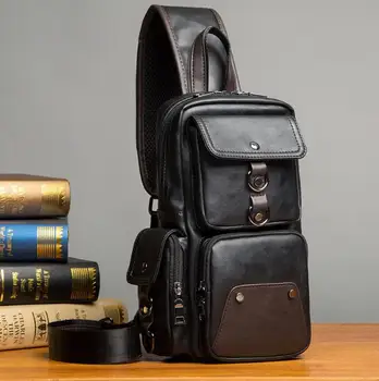 

New men's bag trendy small chest bag Korean casual men's waist bag crossbody outdoor shoulder bag