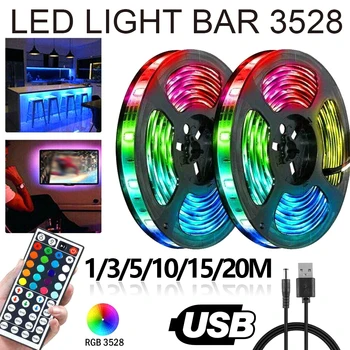 

1-20M LED Light Strip DC12V Led Strip Lights Non Waterproof RGB Tape Diode Neon Led Ribbon Flexible Light for Room Decoration