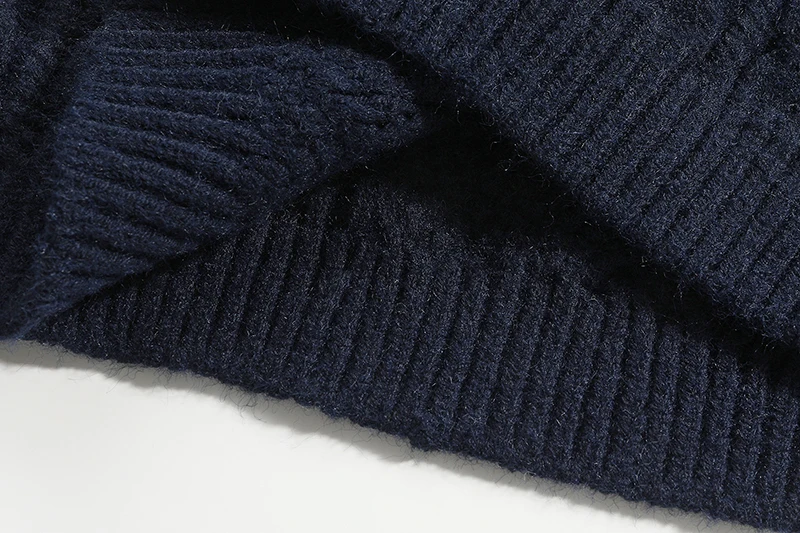 [EAM] Striped Big Size Knitting Sweater Loose Fit
