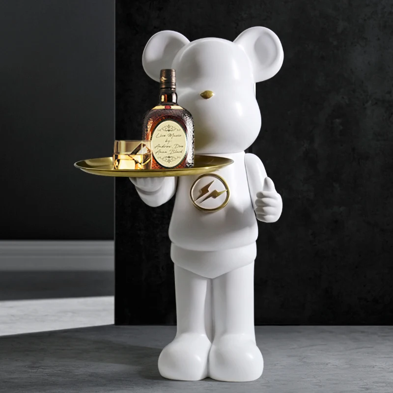 Home Decor Violent Bear Tray Large Ornaments Decoration Of Living Room Figurines For Interior Semi Manual Resin Crafts Sculpture | Дом и сад