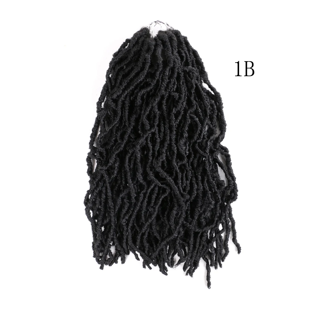 Синтетический Locs коричневый черный Омбре плетение волос для наращивания 18 дюймов 21 прядь/упаковка Nu Locs крючком коса искусственные локоны в стиле Crochet волос