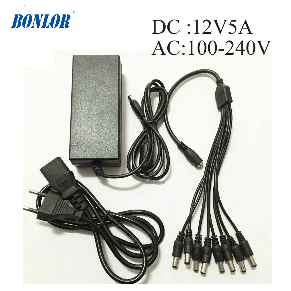 12V 5A настольный AC/DC Мощность адаптер 60 Вт Питание для bluetooth динамик/смарт радио/Wi Fi