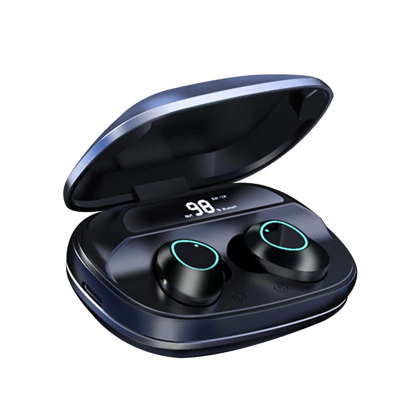 Черный G16 TWS Аурикулярные bluetooth наушники тяжелый бас 6D стерео HiFi Звук светодиодный дисплей гарнитуры 3000 мАч зарядная коробка IPX7 Wa - Цвет: Черный