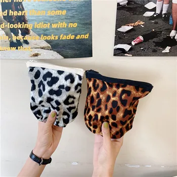 

m394 Japanese Cartoon Printing Zipper Zero Bag For Women Girl Lovely Flamingo Owl Leopard Print Coin Bag