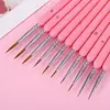 10Pcs/set Wolf Hair Hook Line Pen Fine Paint Brush Pen Set Artist Watercolor Acrylic Painting Brush Art Drawing Supplies 3
