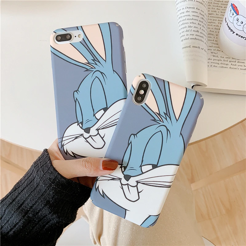 

Rabbit Phone Case For iPhonexs max XR Pc 8plus Back Cover 6 11 pro Cover Fundas