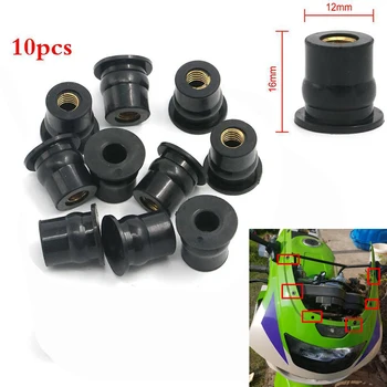 

Motorcycle M6 6mm Well Nut Windscreen Fairing Bolts for Kawasaki ZR750 ZEPHYR ZX-6 ZX9R ZXR400 ZZR600 VERSYS 1000 400R