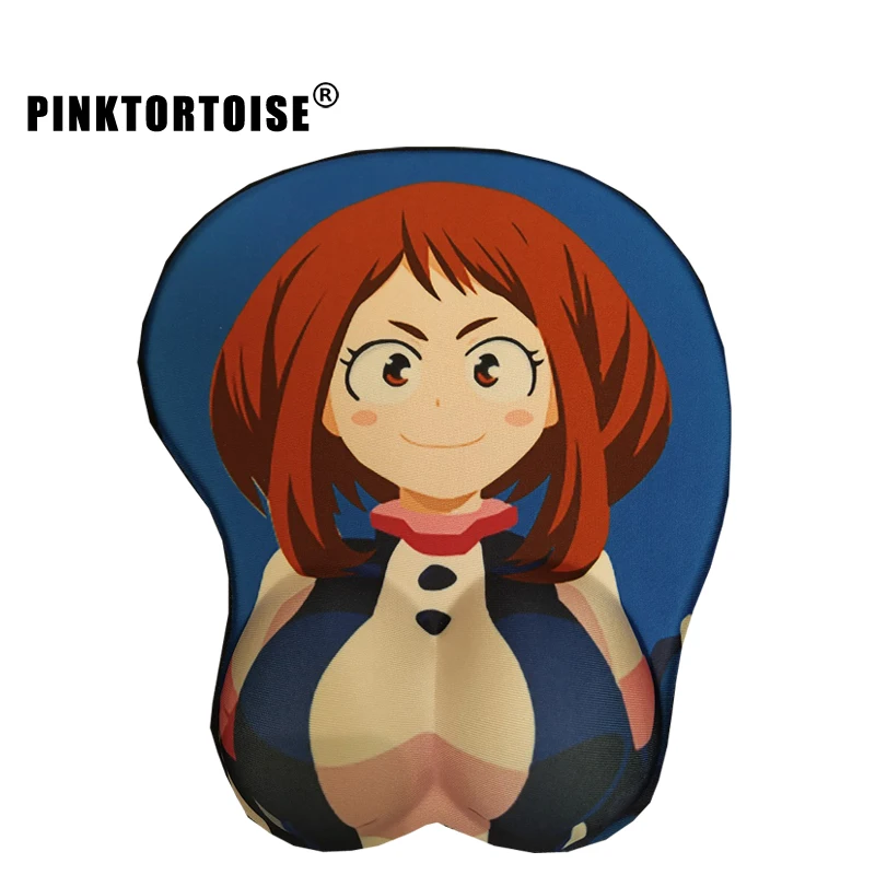 

Anime My Hero Academia mousepad 3d Mouse Pad Soft Breast Chest with Wrist Rest Gaming OCHACO URARAKA Mousepad Wrist Rest Pad