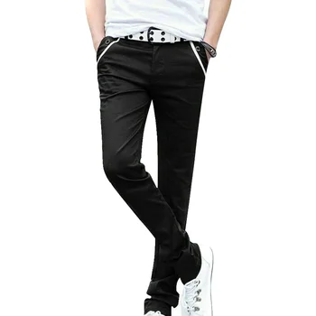 

New Style Men Formal Business Pants Slim Casual Straight Leg Trousers Comfy Stretch Pockets Pants