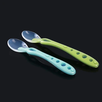 

Silicone Baby Spoon Feeding Training Spoon for Baby Safety Feeding Infant Spoon for Children Kids Utensils Baby Stuff Plastic