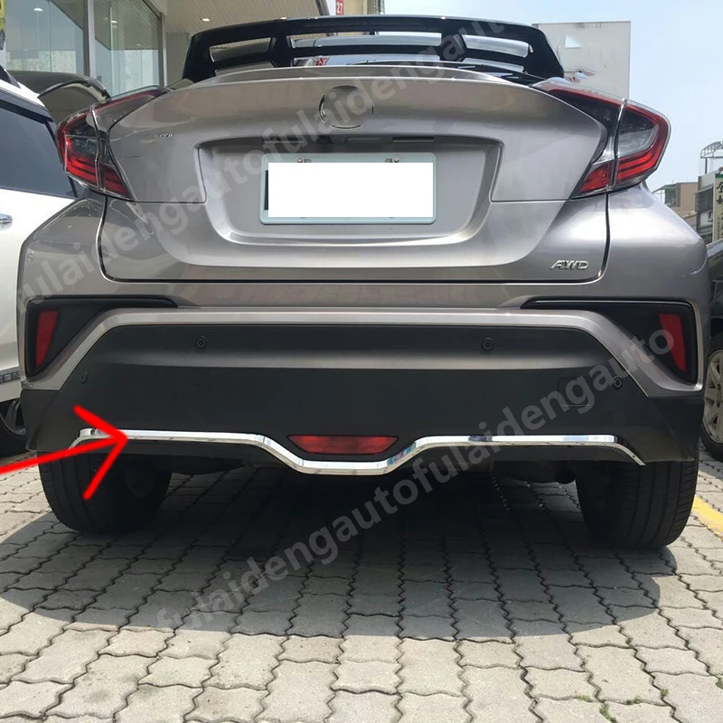 Для Toyota CHR C-HR- ABS хромированный задний бампер линия улыбки крышка отделка автомобиля Стайлинг Аксессуары