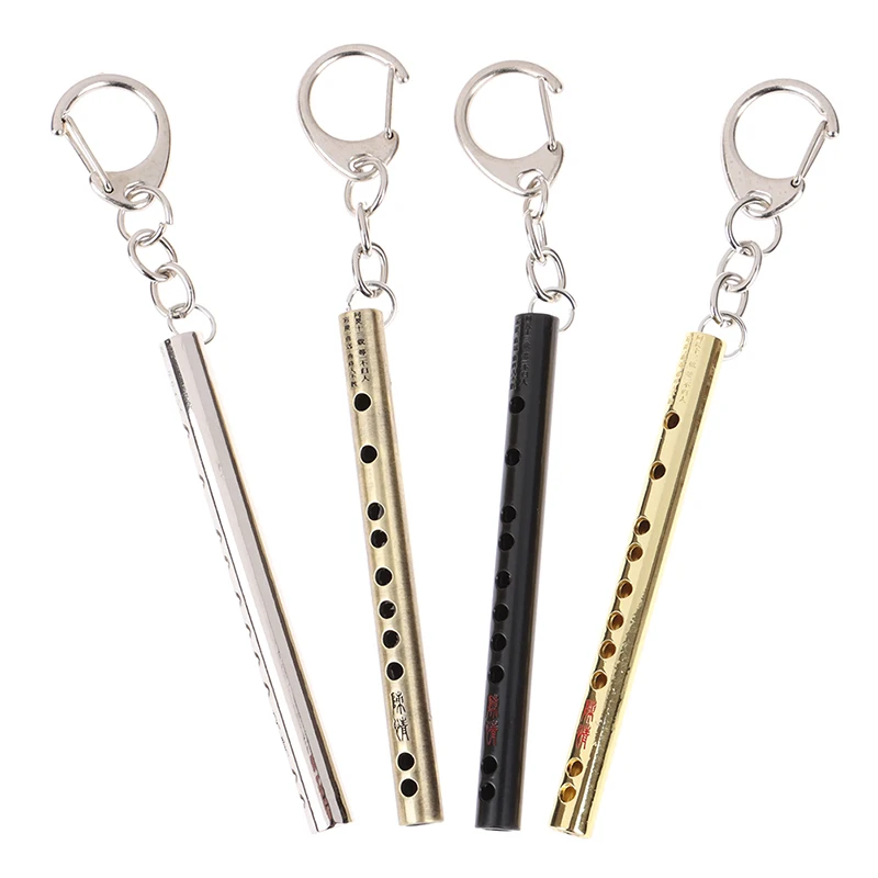 Porte-clés Mini Instrument de musique de poche, 2 pièces, accessoires de Cosplay, flûte, pendentif
