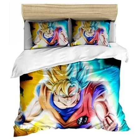 Popular Japan DRAGON BALLZ 3d Bedding Set Dragon Ball Super Son Goku Cartoon Duvet Cover Sets Pillow Case Comforter Cover Sets