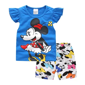 

2020 Kids Baby Girl Clothes Minnie Toddler Girls Summer Clothing Set Tracksuit Conjunto Menina Ensemble Fille