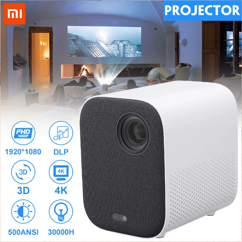 Xiaomi Mijia Мини проектор ТВ 4K DLP Full HD 1080P beamer 30000 LED Wifi bluetooth 3D для домашнего