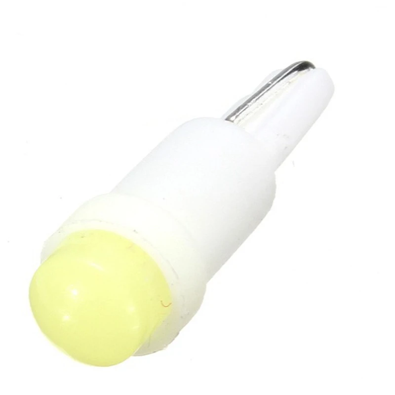 

20pcs/lot T5 B8.5D Led Ceramic Lamp Dashboard Gauge Instrument Wedge Base DC12V Side Light Bulb White