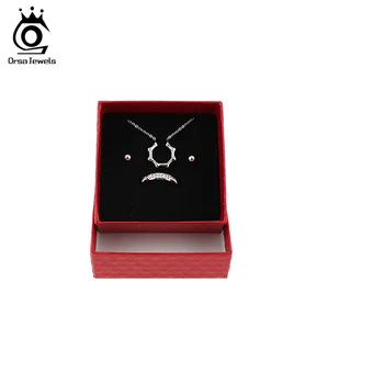 

ORSA JEWELS Square Box Display Black Blue Jewelry Boxes Gift Packing Ring Bracelet Necklace Custom Wholesale Drop Shipping BZH06