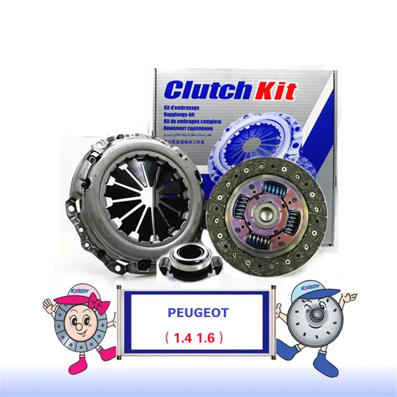 Cubierta de embrague para coche Kit de embrague de tres piezas con placa y rodamiento de liberación, para Peugeot 206, 207, 301, 307, 308, 408, 1,4, 1,6| | - AliExpress