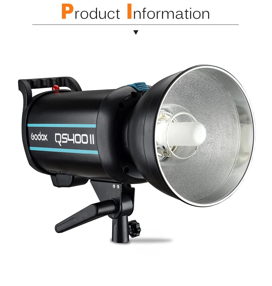 Godox QSII серия QS400II 400Ws стробоскоп вспышка моделирующий светильник, 5600K Цветовая температура