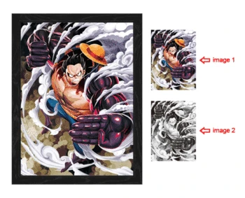 

ONE PIECE 3D Transition [Gear Fourth LUFFY ] Lenticurlar Print Wall Decor ONE PIECE 3D Lenticurlar Flip Painting 3D Print