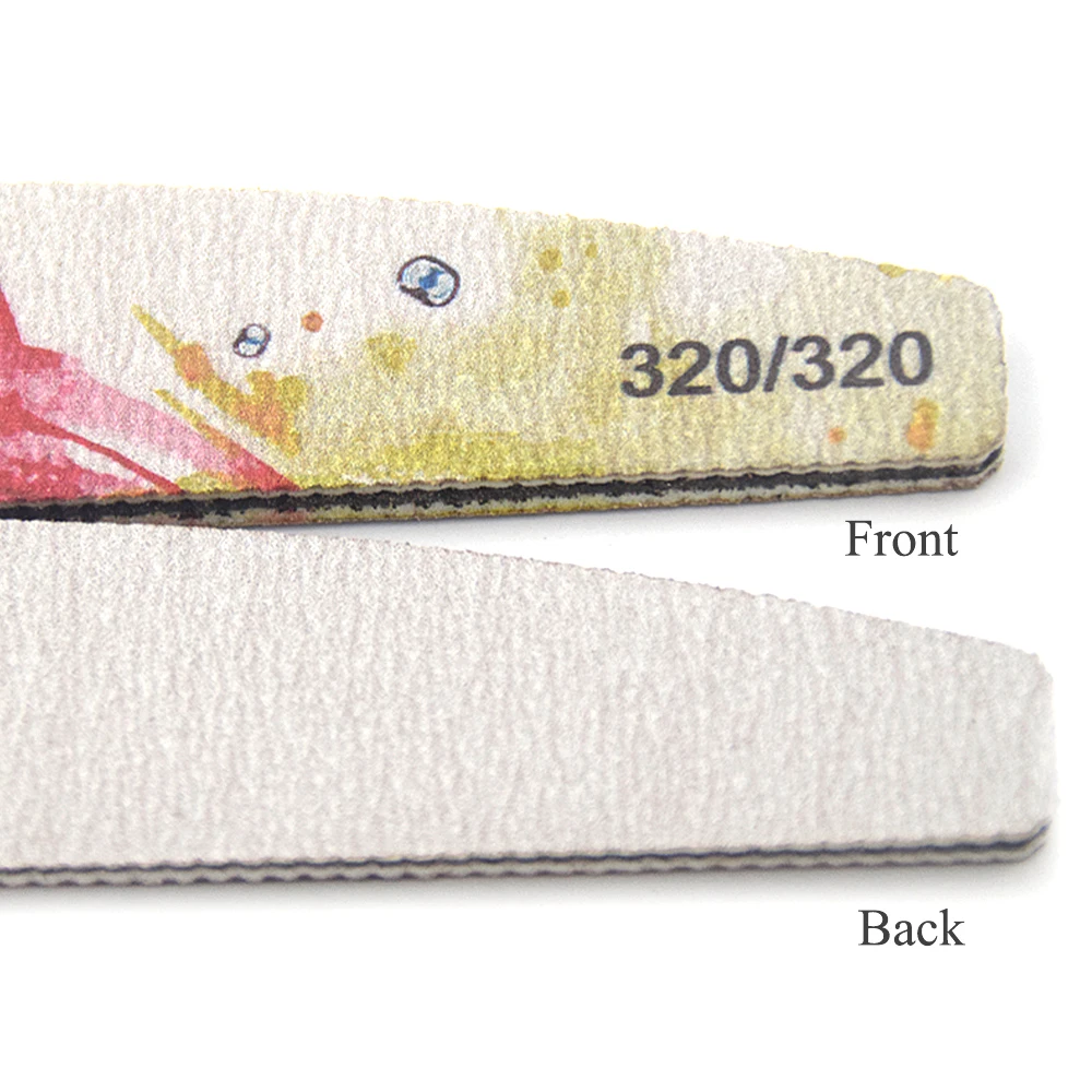 1pcs Watercolor Nail Files Block Nail Sanding Buffer 100/180/240 Sandpaper Gel Polisher Manicure Pedicure Files Pro Tools SA1523