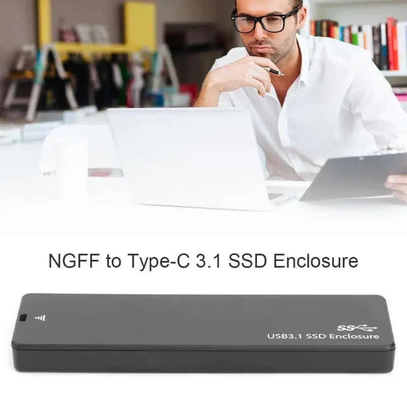 Чехол для жесткого диска USB3.1 портативный SSD твердотельный диск HDD коробка внешний корпус для Windows/Mac скорость передачи 10 Гбит/с