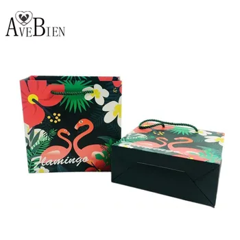 

Flamingo gift box новогодняя упаковка для подарко paper bags for gifts bag party favors gift bags with handles bolsa regalo 10pc