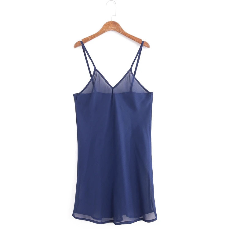 

Slim Casual V-neck Pure-color Elastic Adjustable Sling Skirt Summer Dress