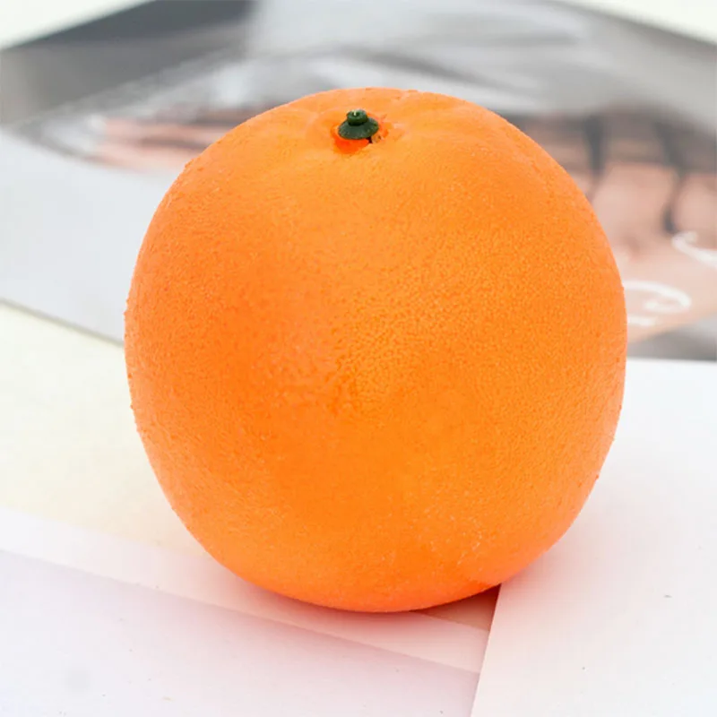 Искусственный персик поддельные фрукты украшения дома муляж лимона Орнамент Ремесло еда фотографии реквизит - Цвет: Orange