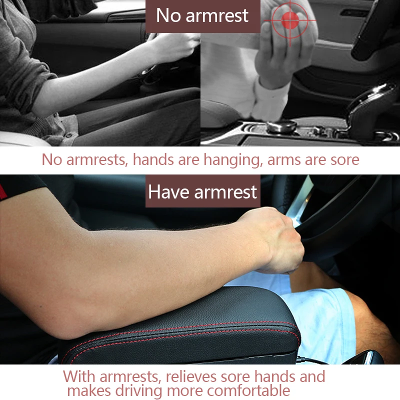 Car armrest box Car Armrest Box Elbow Support Adjustable Car Seat Gap Organizer Arm Rest Box for Cars Auto Accessories Armrest Cushion Universal