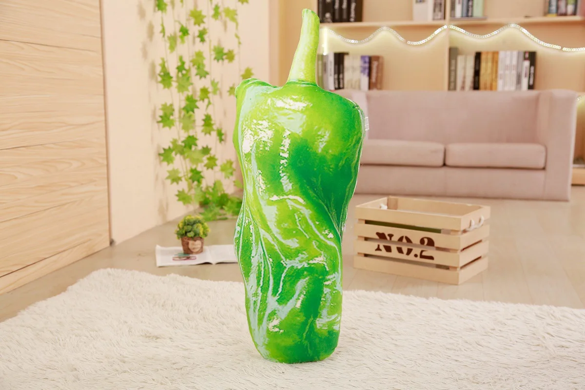 chili Овощи Фрукты подушки постельные принадлежности бойфренд сна подушки Баклажан капуста Забавный подарок для женщин супер мягкая Длинная Подушка плюшевая игрушка - Цвет: chili