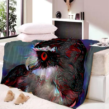 

Animated Lovely Owl Blanket Comfortable Soft Keep Warm Blanket Brilliant High Quality Twin Full Size Blanket