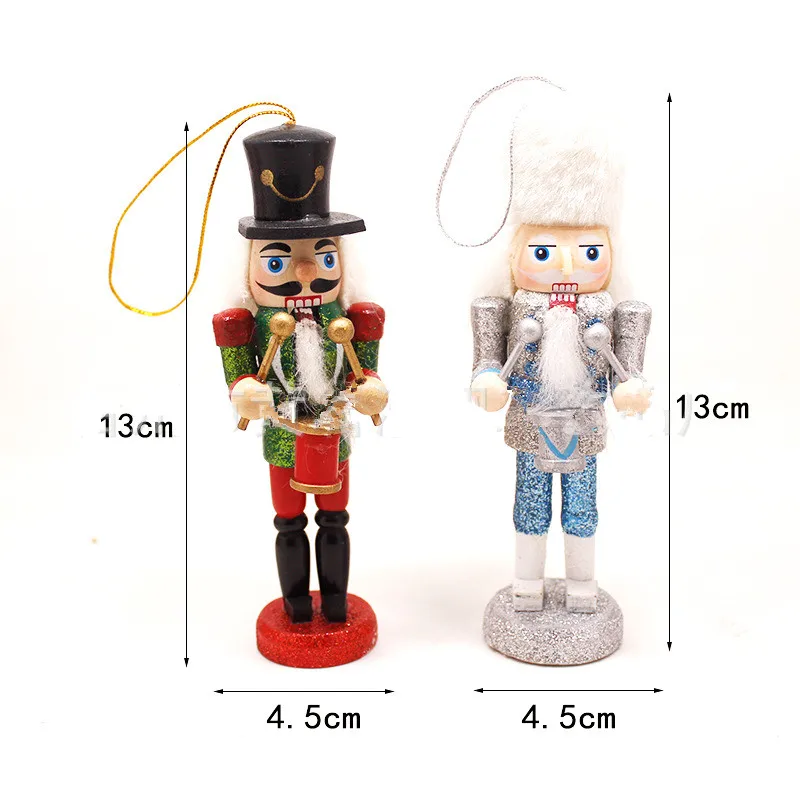Random Delivery Wooden Nutcracker Soldier Puppet Creative Soldier Etiquette Soldier Christmas Gift Home Decor Crafts Decoration QW168 (2)