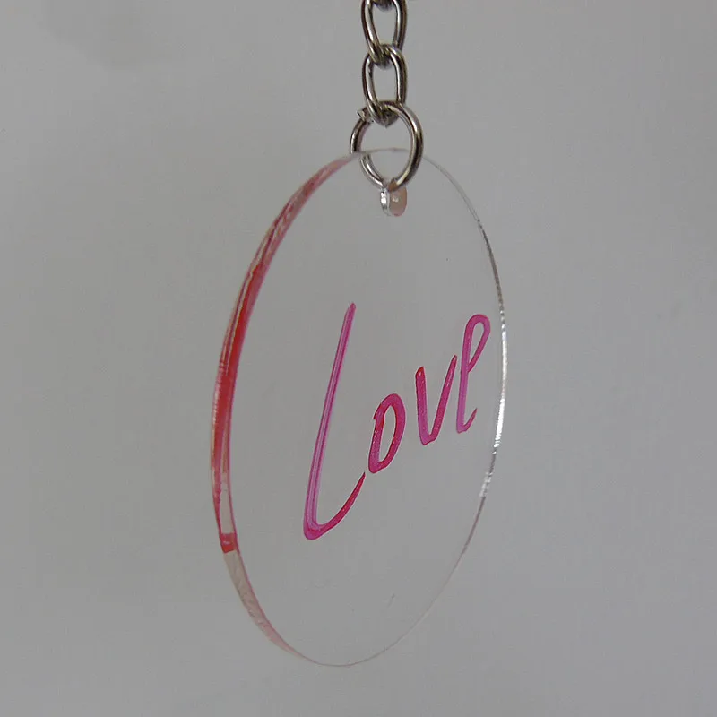 Clear Acrylic Keychains Blanks Hole  Acrylic Love Shape Discs Ornaments -  20 Pcs - Aliexpress