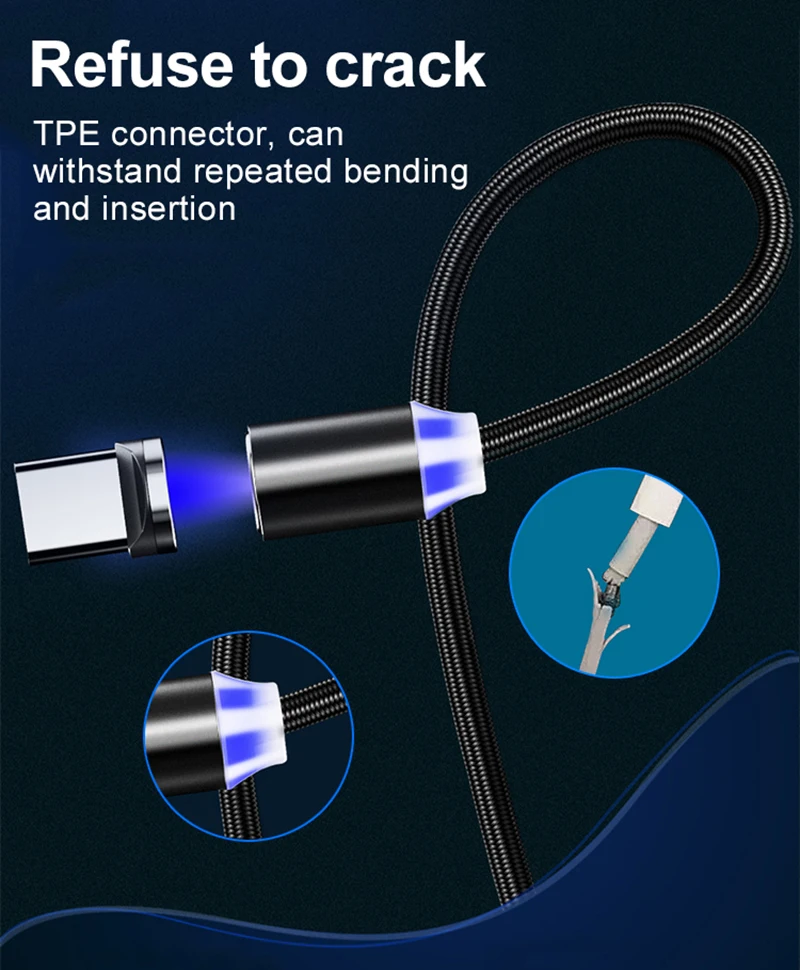 Магнитный кабель Олаф для быстрой зарядки, кабель Micro usb type C, магнитное зарядное устройство для Iphone 7 11 samsung S10 Xiaomi USB-C светодиодный шнур для телефона