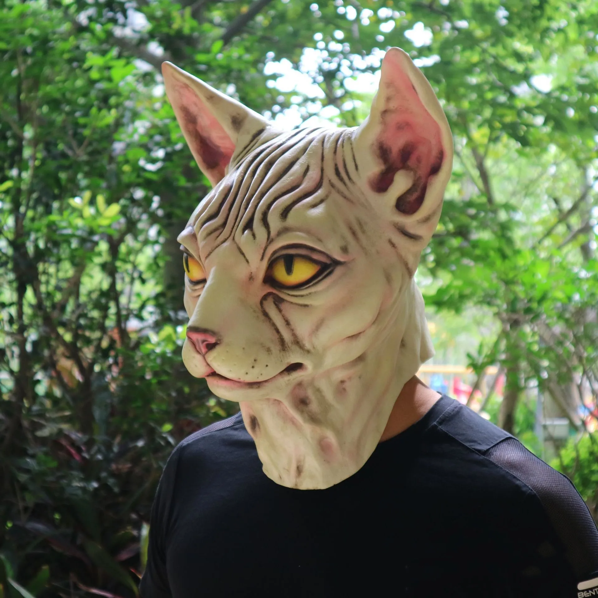 Кошка без шерсти шлем для косплея Nekomata Cos полная маска для Хэллоуина Prop кино развлечения крутая игра Prop Прямая поставка