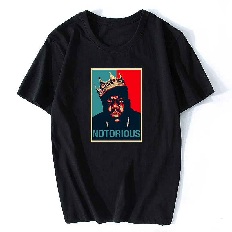 Мужская футболка с коротким рукавом DYET R.I.P черная в стиле хип-хоп Rock Biggie Smalls