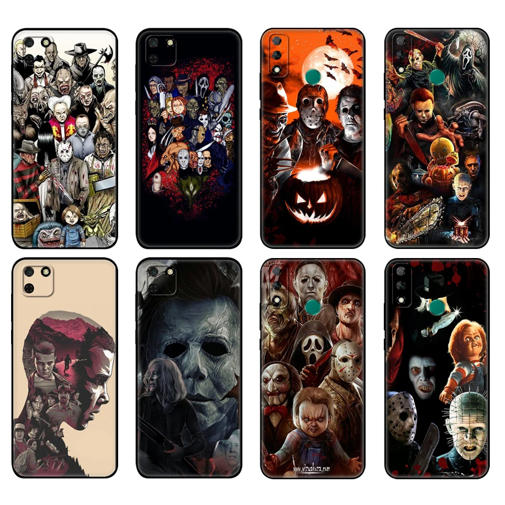 Custodia In Tpu Nero Per Huawei Y9S Y6S Y8S Y5P Y7P Y8P Custodia Per Huawei Y5 Lite Prime 2018 Y6 2019 Cover Movie Horror Icon