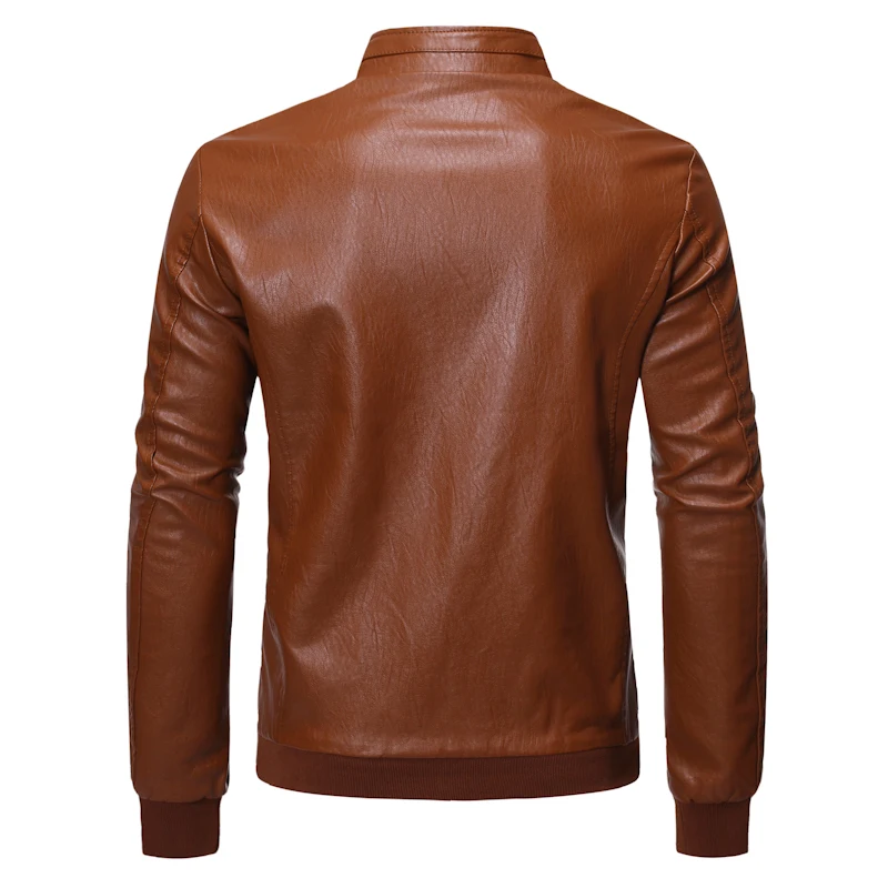 Мужские кожаные куртки новые осенние и зимние импортные товары мужской кожаный плащ мотоциклетное Мужское пальто