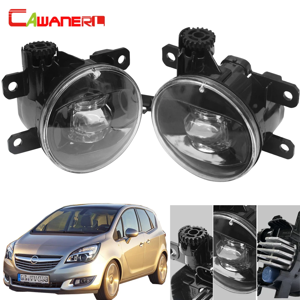 Cawanerl Car Fog Light H11 Socket LED Lens Devil Eye DRL Daytime