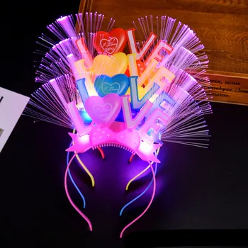 

LED Glow Light Tiara love Head Wear Flashing Hair Accessories for Child Adult Birthday Party Wedding Concert headband