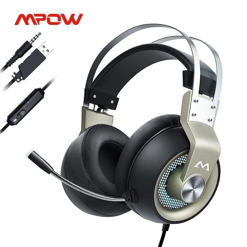 Игровые наушники Mpow EG3 Pro для iPad PS4 ПК ноутбуков планшетов телефонов 3 5 мм кабель Jax