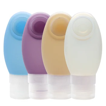 

Newly 1pcs Travel Bottles Portable Soft Silicone Squeezable Leakproof with Suction Cup Ellipse 100ml CLA88