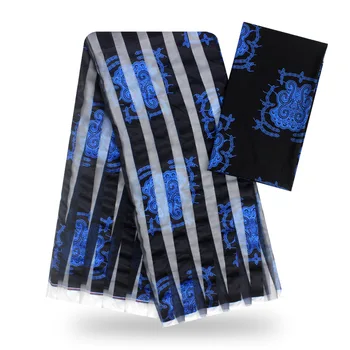 

soft ribbon silk fabric organza silk material african wax fabric style for women dress 3+3yards