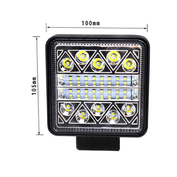 

Set Working Light 4 inch Square 6000K 102W 7800LM 9-36V Waterproof Dustproof Parts Car